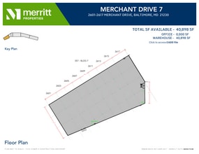 2601-2729 Merchant Dr, Baltimore, MD à louer Plan d’étage– Image 1 sur 1