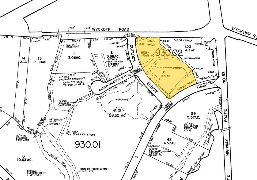 4814 Outlook Dr, Wall Township, NJ à louer - Plan cadastral – Image 2 sur 10