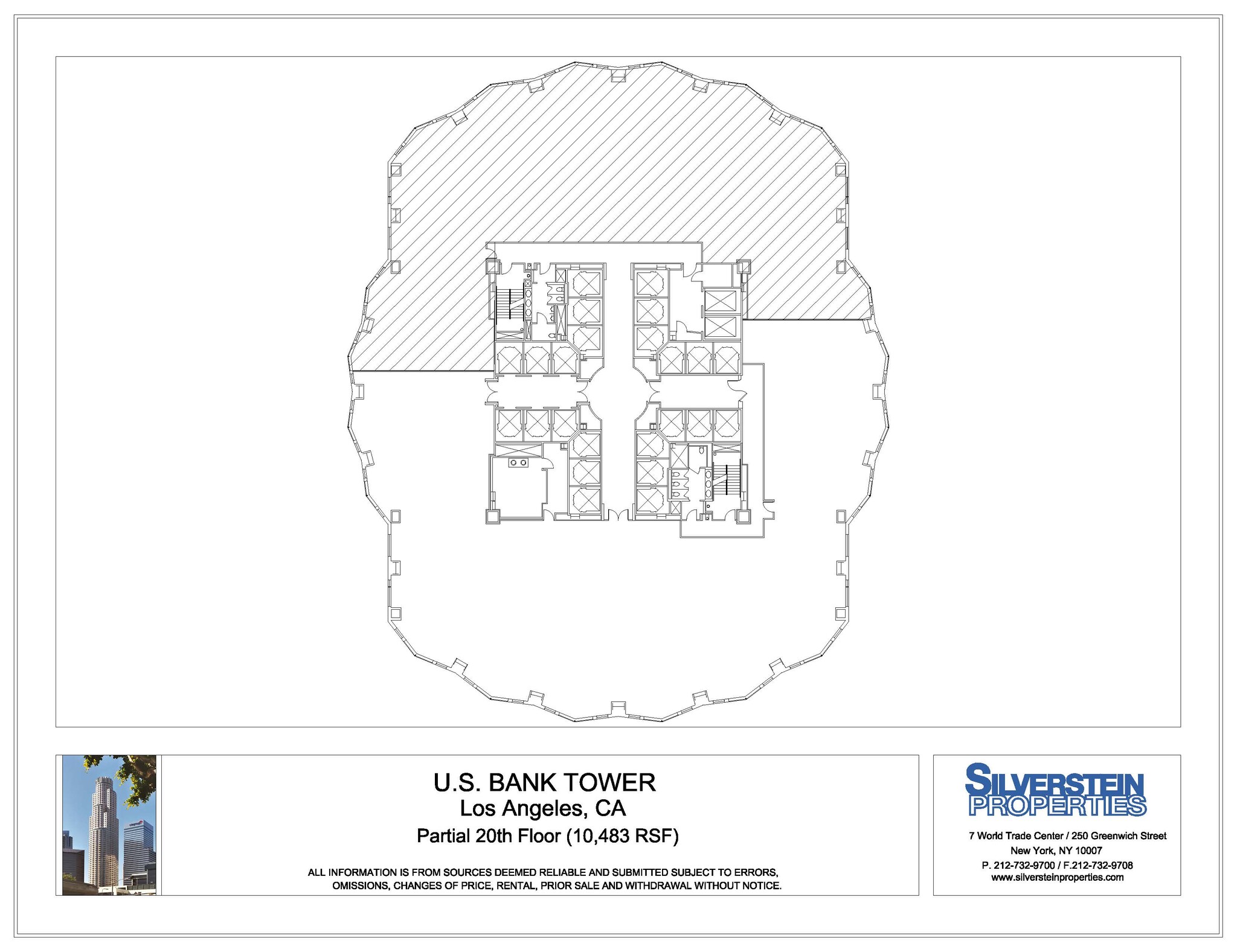 633 W 5th St, Los Angeles, CA à louer Plan d’étage– Image 1 sur 1