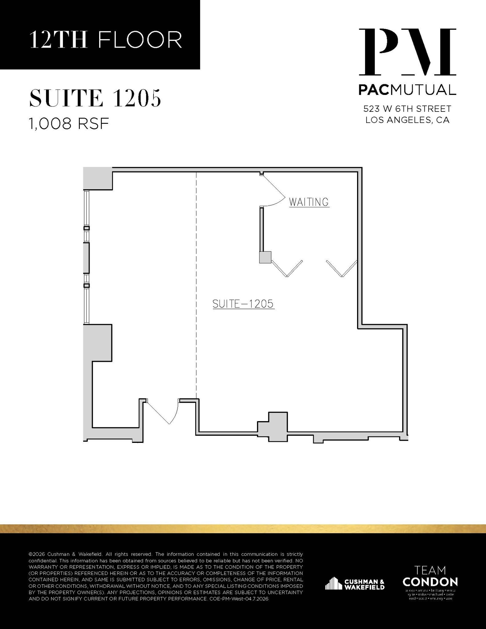 523 W 6th St, Los Angeles, CA à louer Plan d’étage– Image 1 sur 1