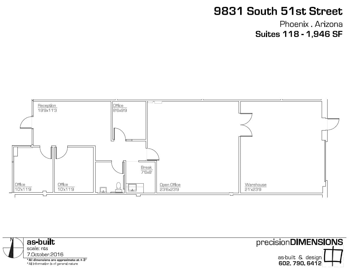 9831 S 51st St, Phoenix, AZ à louer Plan d’étage– Image 1 sur 8