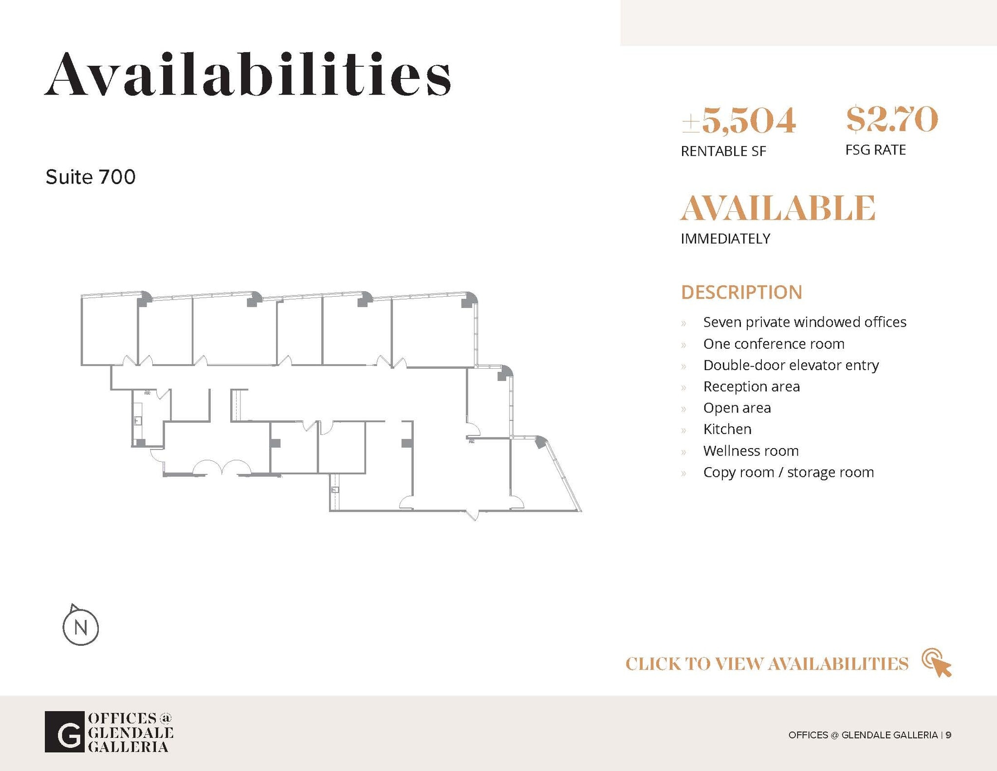 100 W Broadway, Glendale, CA à louer Plan d’étage– Image 1 sur 1