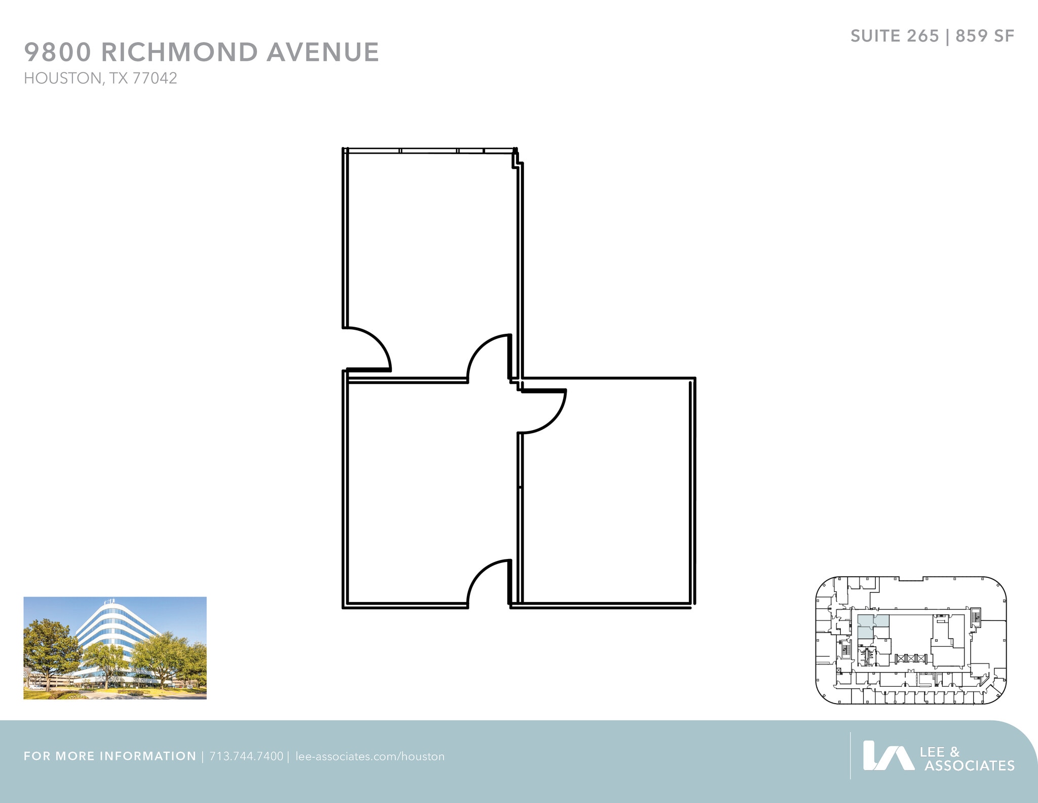 9800 Richmond Ave, Houston, TX à louer Plan d’étage– Image 1 sur 1