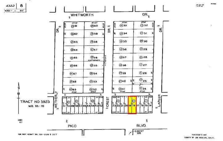 8955 W Pico Blvd, Los Angeles, CA à vendre - Plan cadastral – Image 3 sur 4