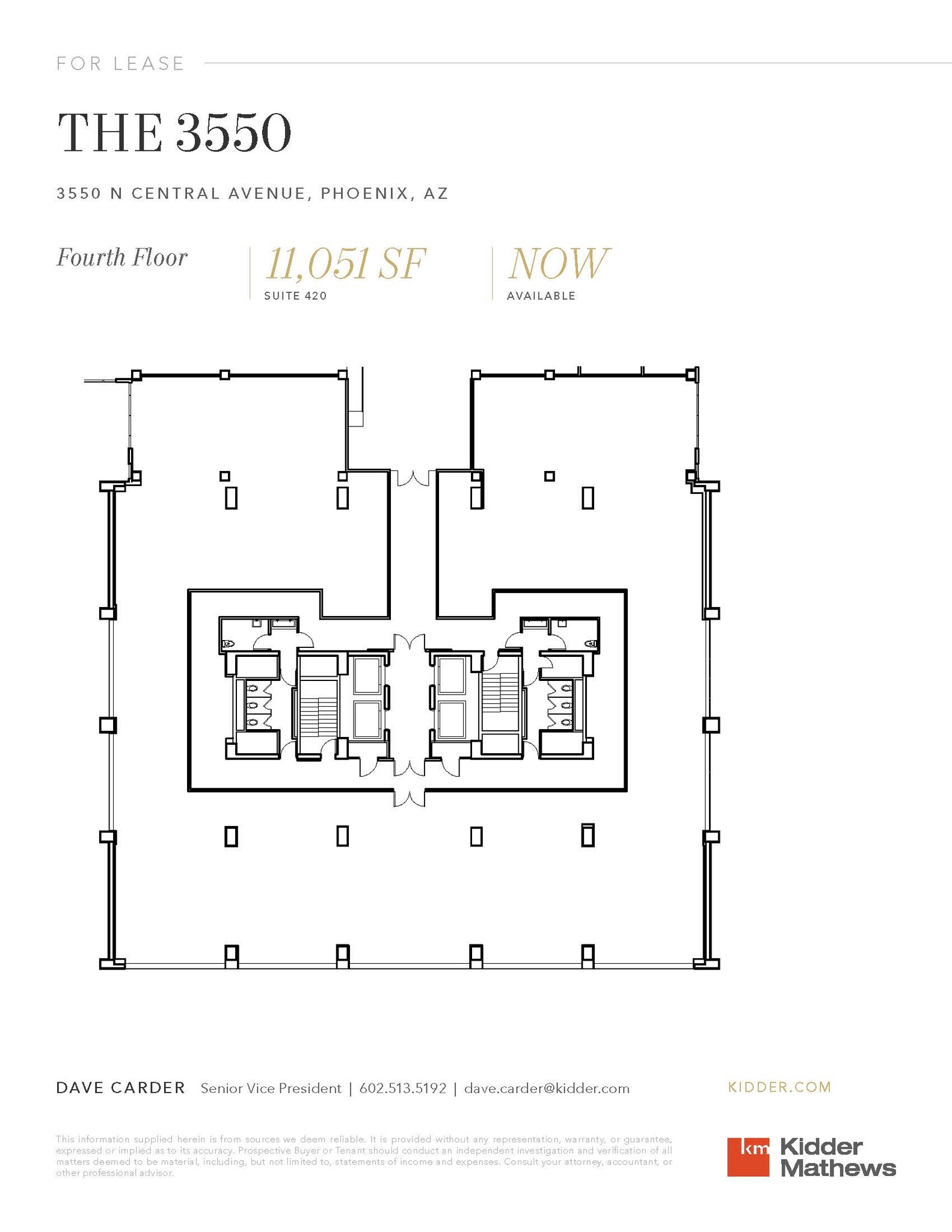 3550 N Central Ave, Phoenix, AZ à louer Plan d’étage– Image 1 sur 1