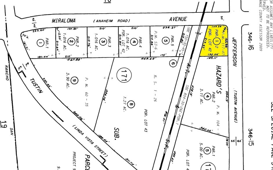 1285-1287 N Jefferson St, Anaheim, CA à louer - Plan cadastral – Image 2 sur 8