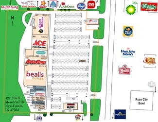 Plus de détails pour 427-525 S Memorial Dr, New Castle, IN - Local commercial à louer