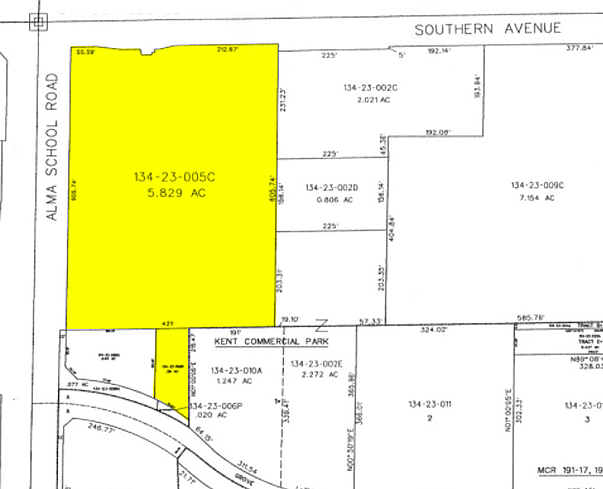 1201 S Alma School Rd, Mesa, AZ à louer - Plan cadastral – Image 2 sur 10