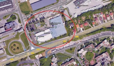 Besançon - Vue aérienne vue de carte