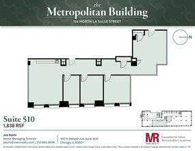 134 N LaSalle St, Chicago, IL à louer Plan d’étage– Image 1 sur 6