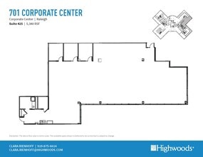 701 Corporate Center Dr, Raleigh, NC à louer Plan d’étage– Image 1 sur 1