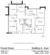 11910 Greenville Ave, Dallas, TX à louer Plan d’étage– Image 1 sur 1