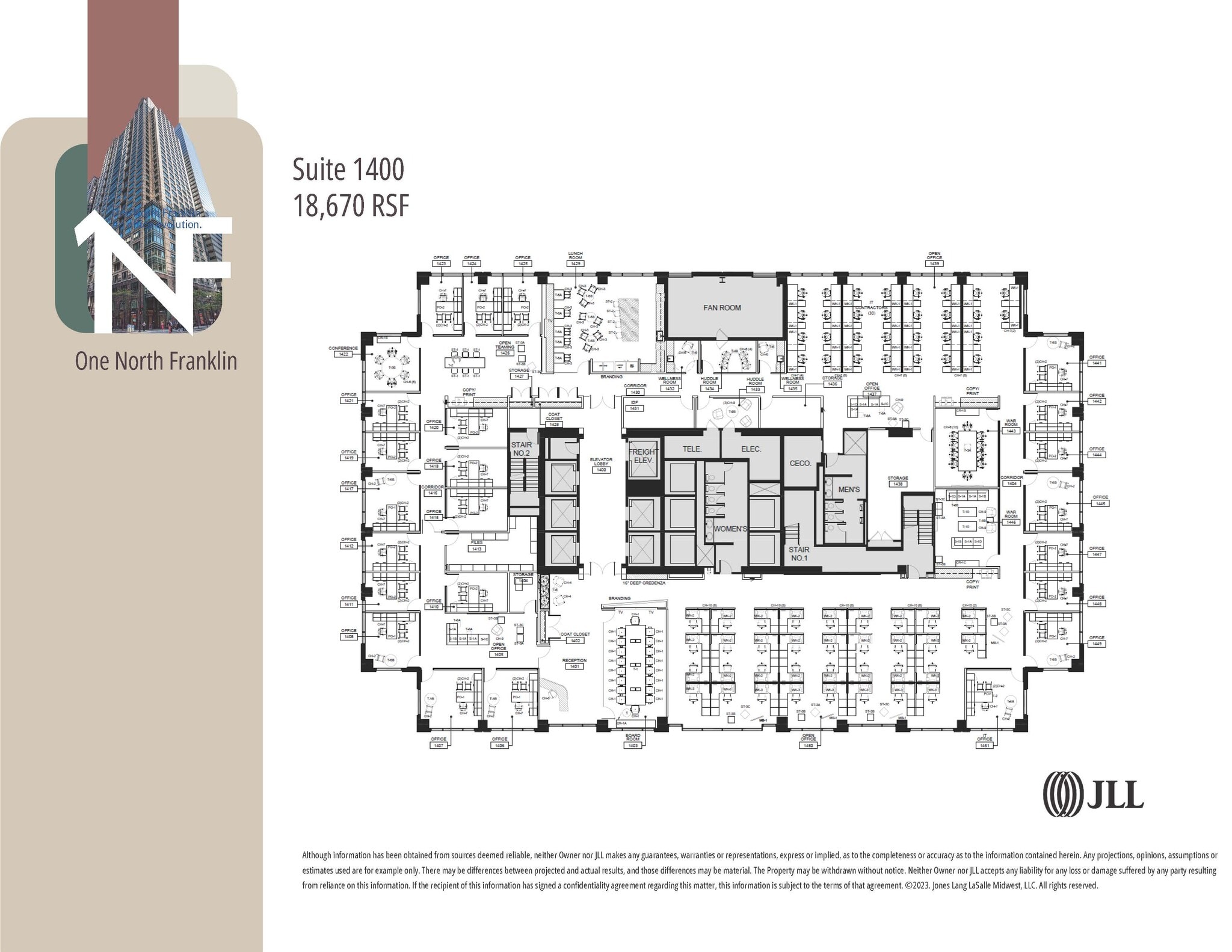 1 N Franklin St, Chicago, IL à louer Plan d’étage– Image 1 sur 11