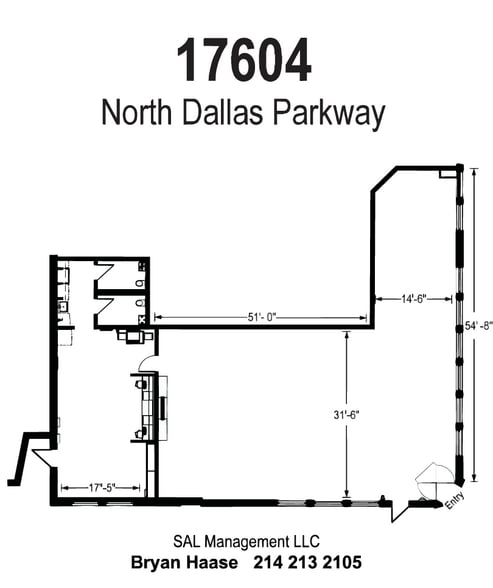 17604 N Dallas Pky, Dallas, TX à louer - Plan d’étage – Image 2 sur 3