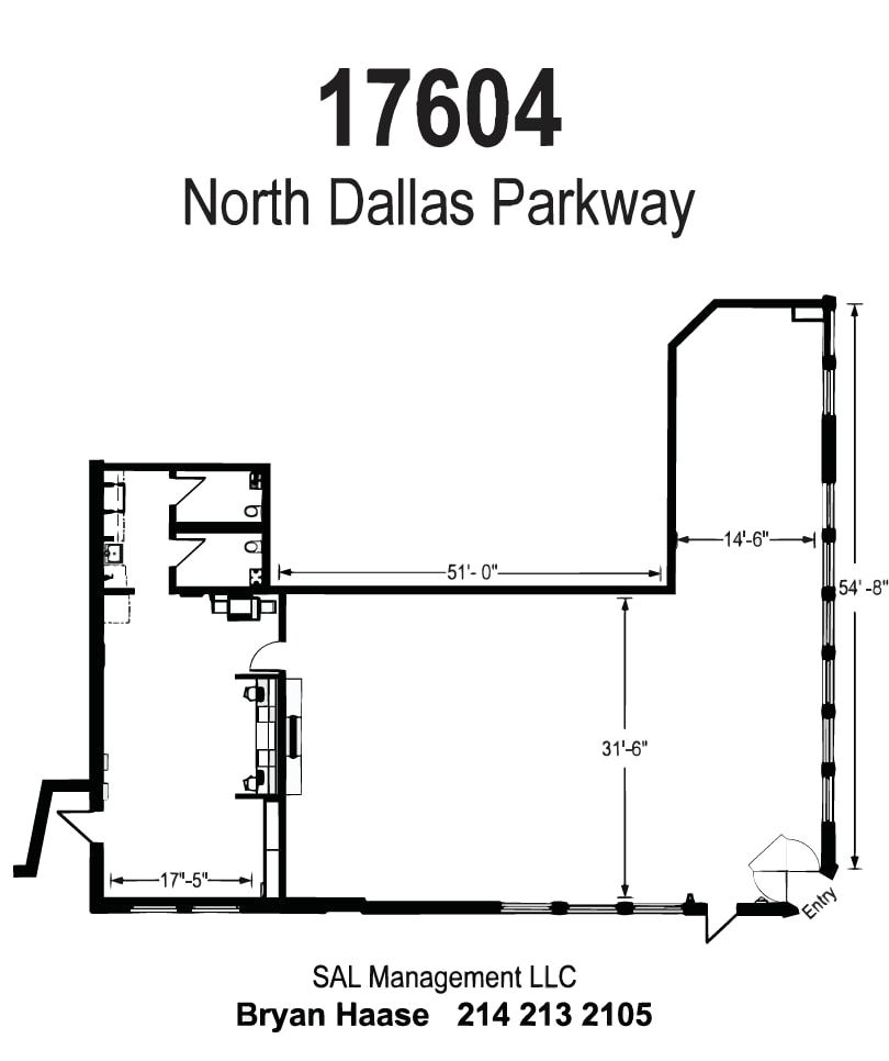 17604 N Dallas Pky, Dallas, TX à louer Plan d’étage– Image 1 sur 1