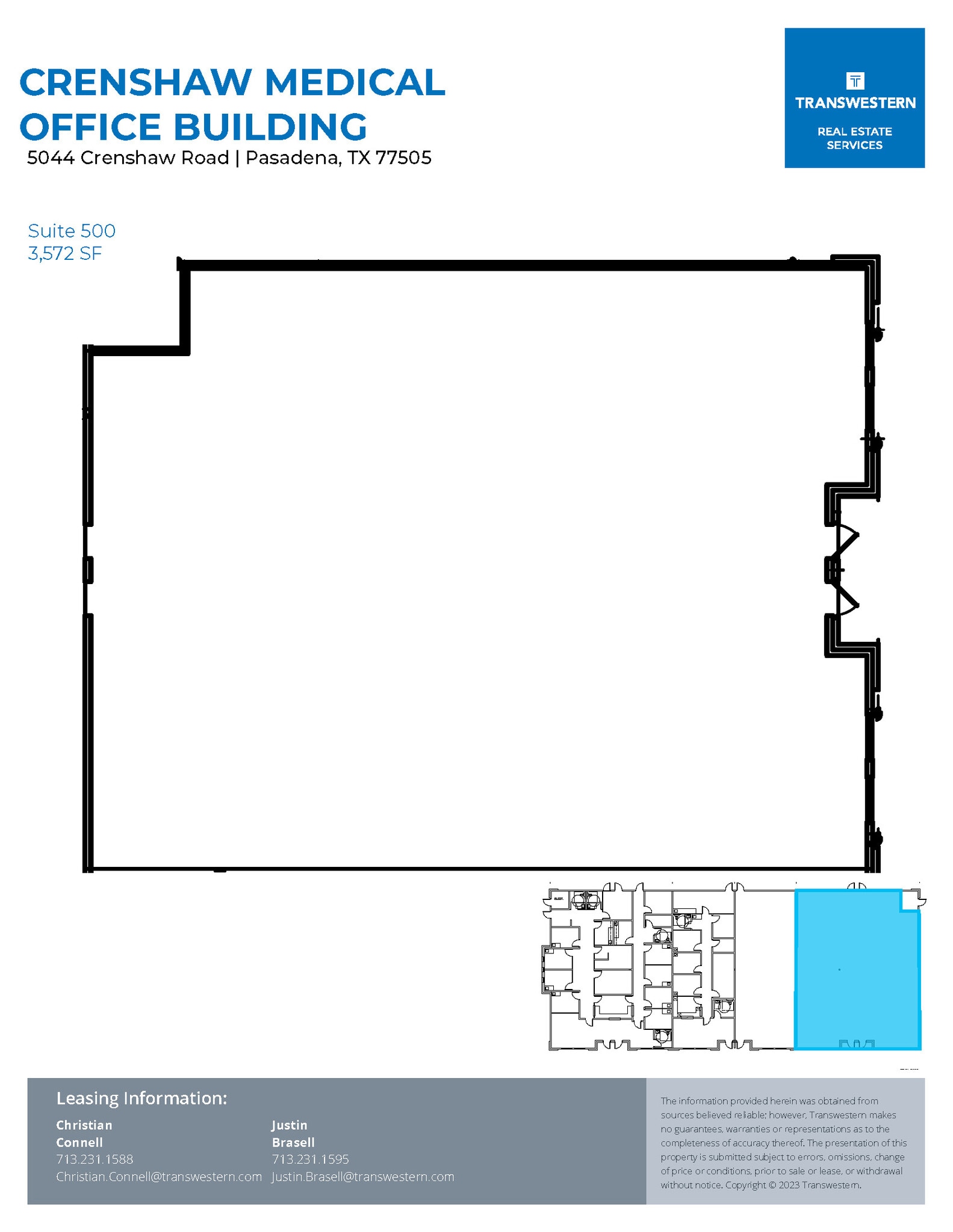 5040 Crenshaw Rd, Pasadena, TX à louer Plan d’étage– Image 1 sur 1