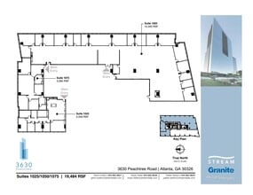 3630 Peachtree Rd NE, Atlanta, GA à louer Plan d’étage– Image 2 sur 2