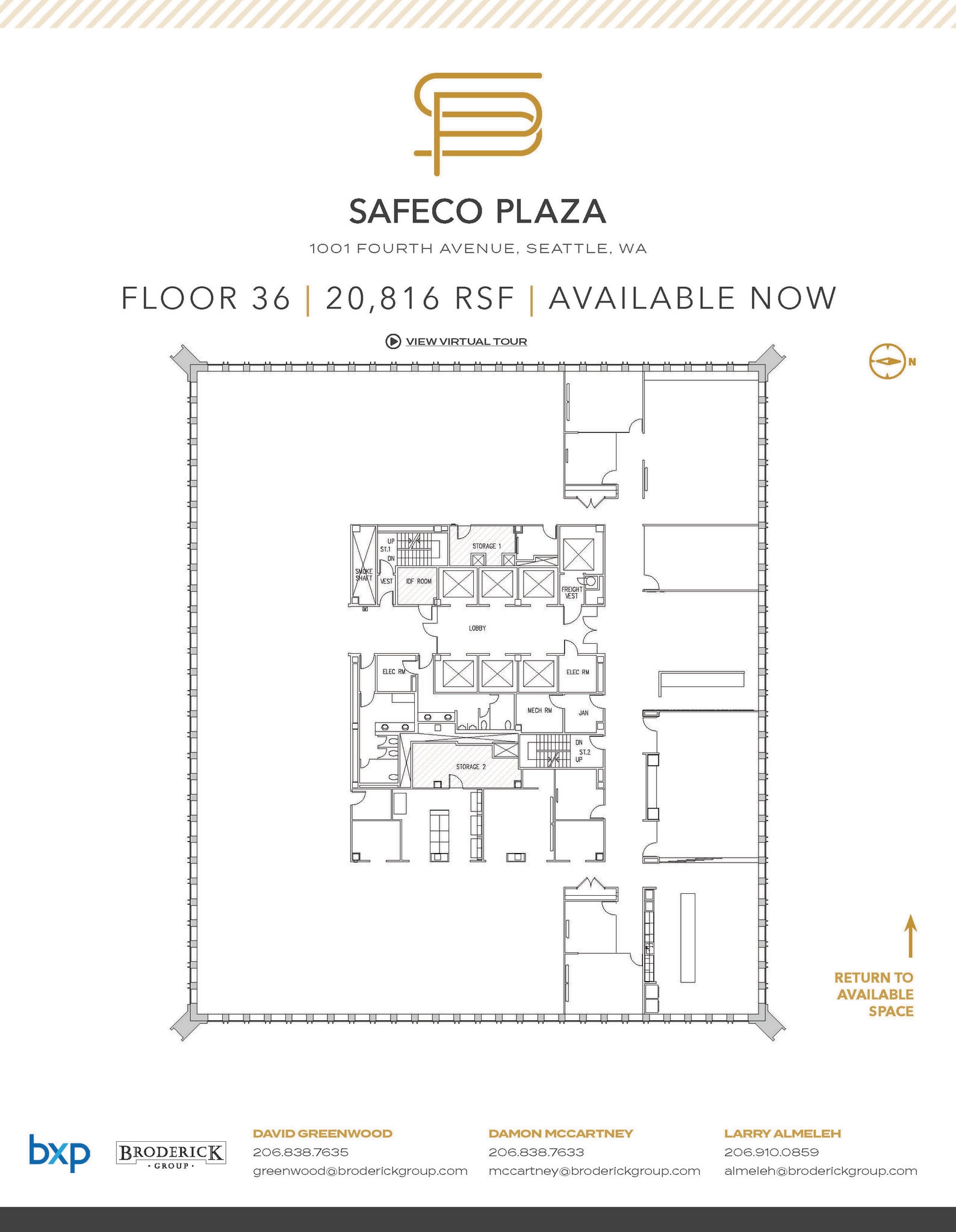 1001 4th Ave, Seattle, WA à louer Plan d’étage– Image 1 sur 1