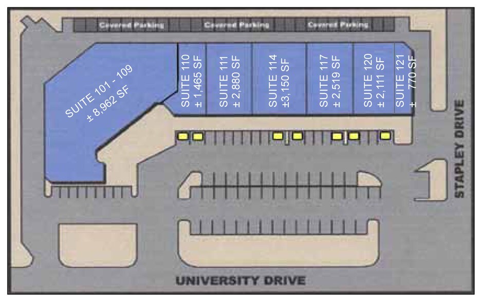 1134 E University Dr, Mesa, AZ à louer - Plan de site – Image 3 sur 4