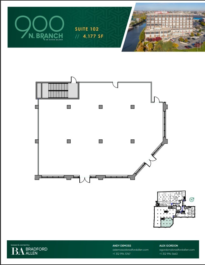 900 N Branch St, Chicago, IL à louer Plan d’étage– Image 1 sur 2