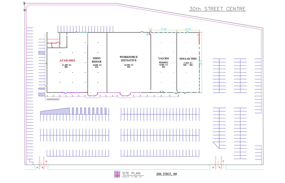 800-824 30th St NE, Canton, OH à louer - Plan de site – Image 3 sur 3