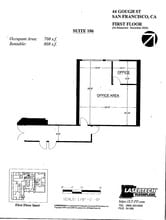 44 Gough St, San Francisco, CA à louer Plan de site– Image 2 sur 2