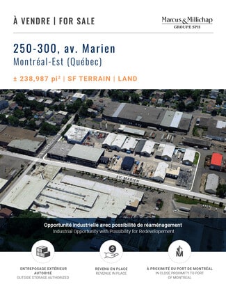 Plus de détails pour 300 Av Marien, Montreal-Est, QC - Terrain à vendre