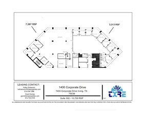 1400 Corporate Dr, Irving, TX à louer Plan d’étage– Image 1 sur 1