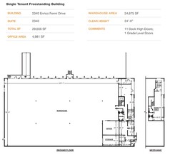 2340 Enrico Fermi Dr, San Diego, CA à louer Plan d’étage– Image 1 sur 2