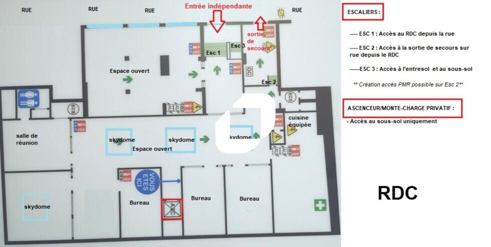 Bureau dans Paris à vendre - Plan d’étage – Image 1 sur 3