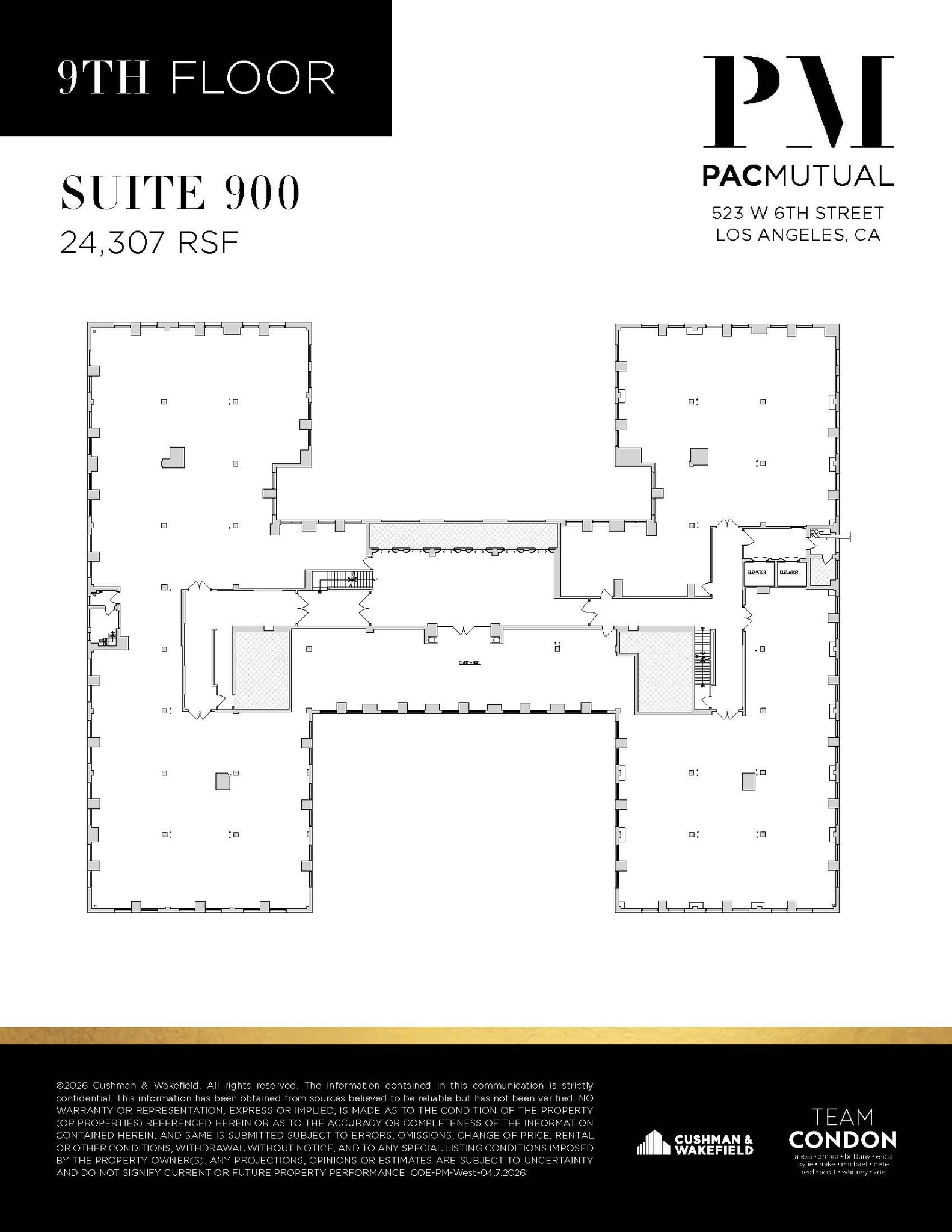 523 W 6th St, Los Angeles, CA à louer Plan d’étage– Image 1 sur 2
