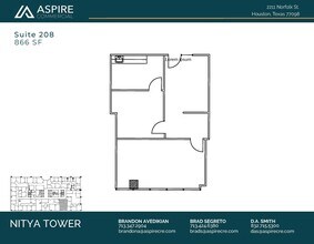 2211 Norfolk St, Houston, TX à louer Plan d’étage– Image 1 sur 1