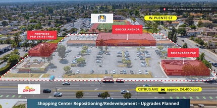 403-471 S Citrus Ave, Covina, CA - Vue aérienne vue de carte
