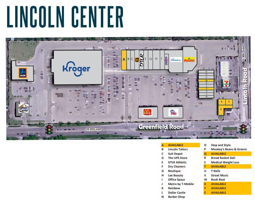 26092-26196 Greenfield Rd, Oak Park, MI à louer Plan d’étage– Image 1 sur 1