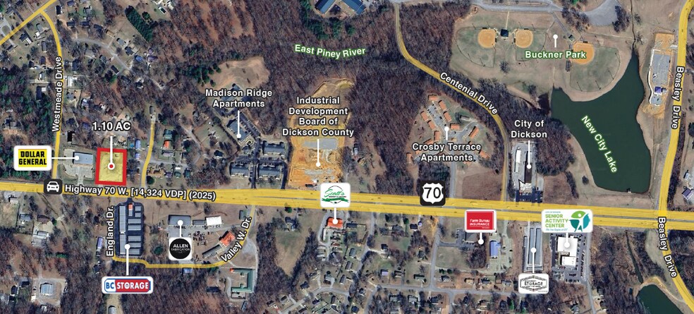 3002 Highway 70 W, Dickson, TN à vendre - Aérien – Image 2 sur 2