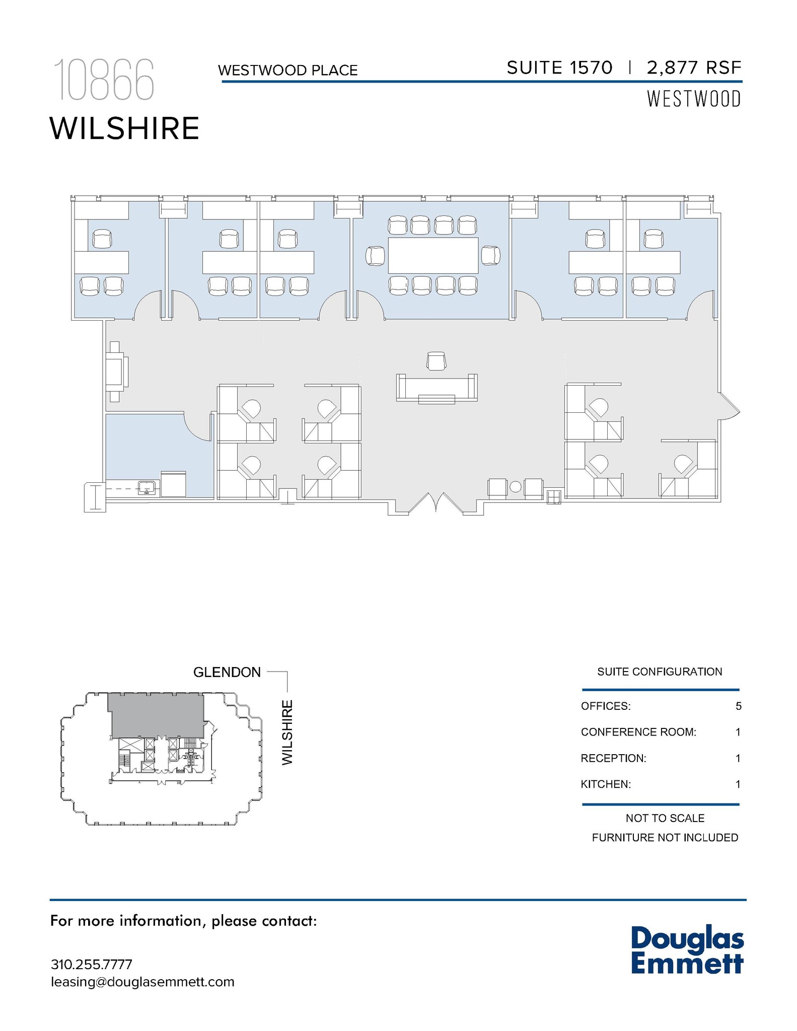 10866 Wilshire Blvd, Los Angeles, CA à louer Plan d’étage– Image 1 sur 1