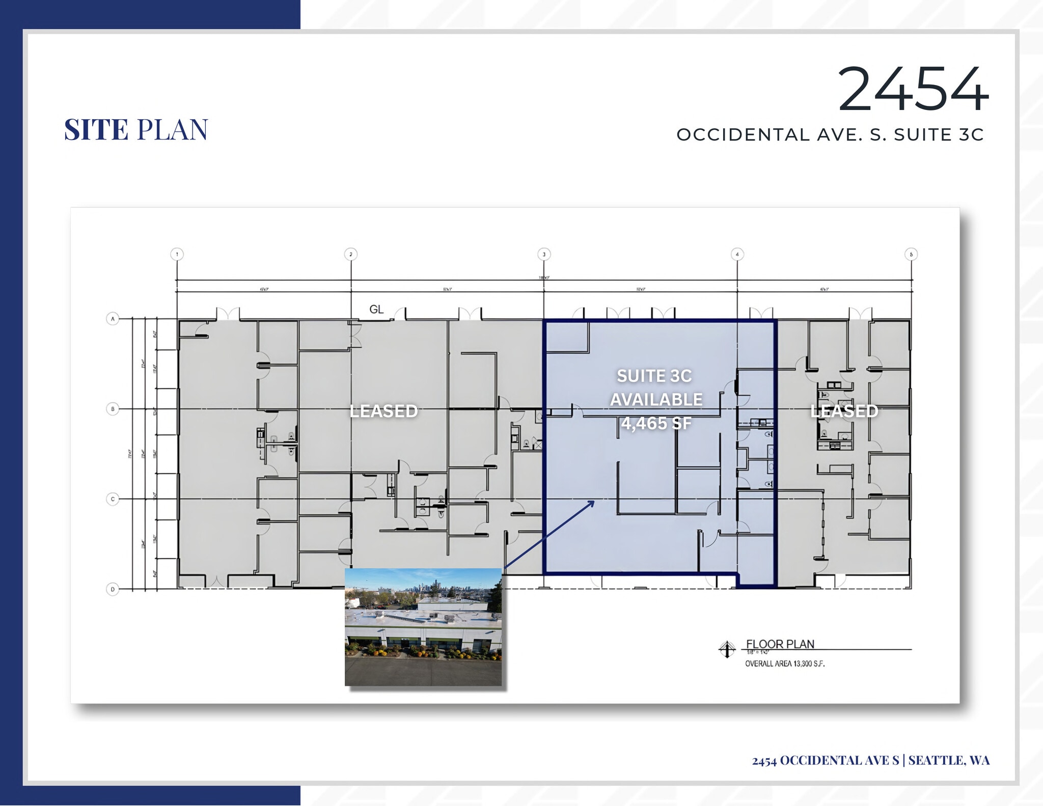 2454 Occidental Ave S, Seattle, WA à louer Plan d’étage– Image 1 sur 1
