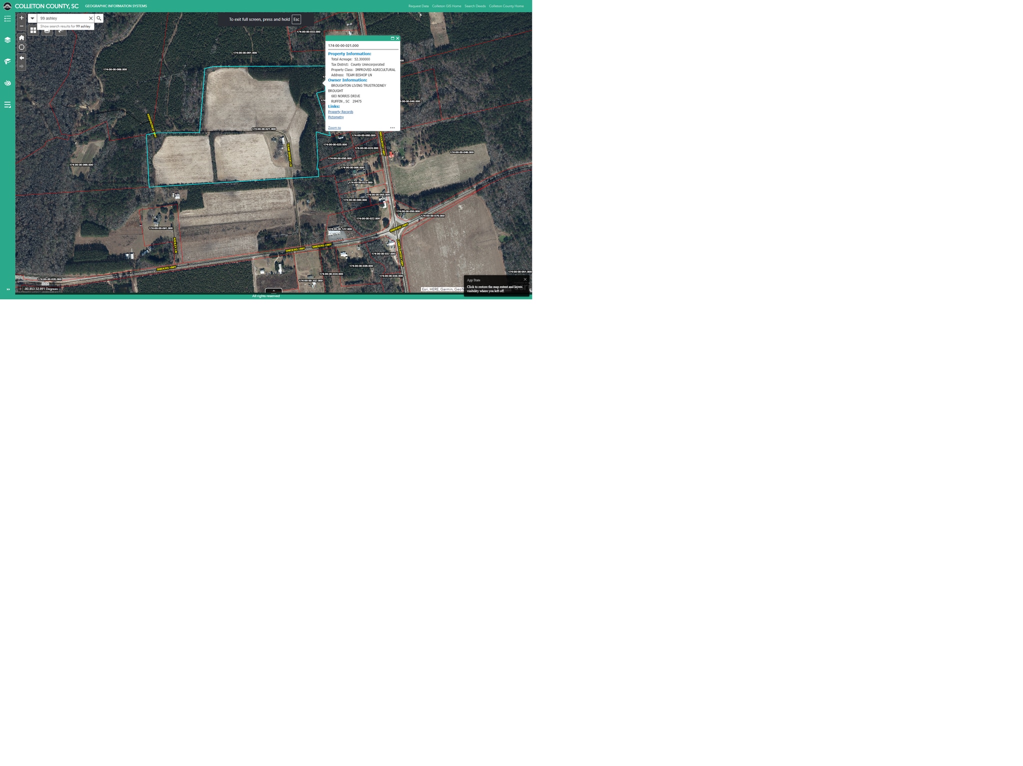 247 Team Bishop Ln, Ruffin, SC à vendre Photo principale– Image 1 sur 2