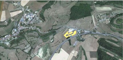 Mesmont - Vue aérienne vue de carte
