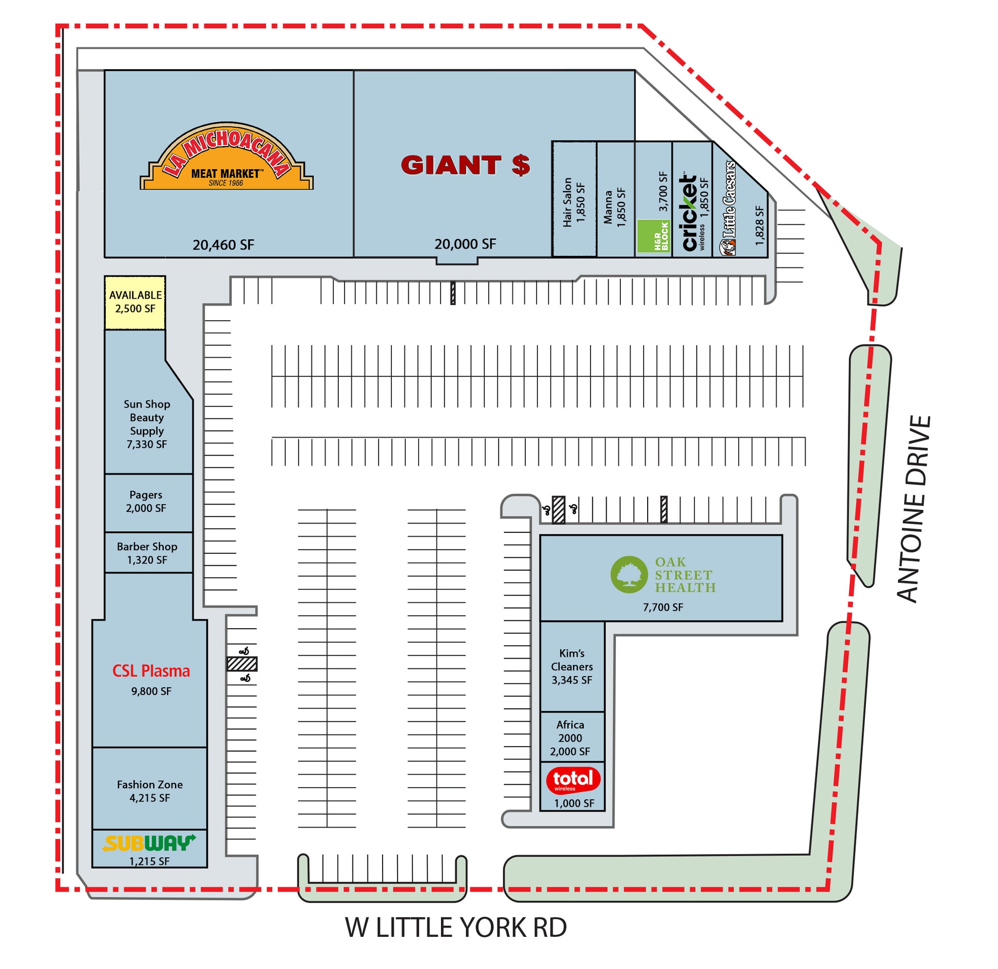 5702-5744 W Little York Rd, Houston, TX à louer Plan de site– Image 1 sur 1