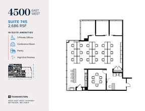 4500 East West Hwy, Bethesda, MD à louer Plan d’étage– Image 2 sur 2