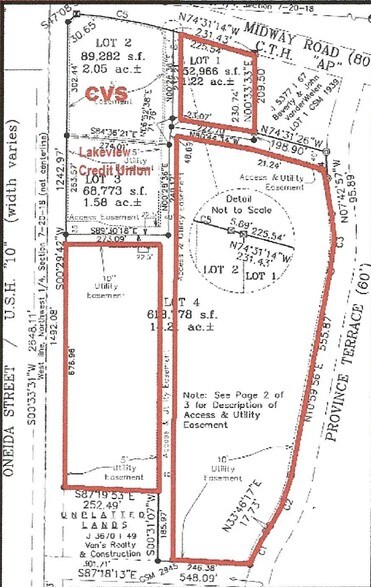 Oneida St & Midway Rd, Menasha, WI à vendre - Aérien – Image 3 sur 3