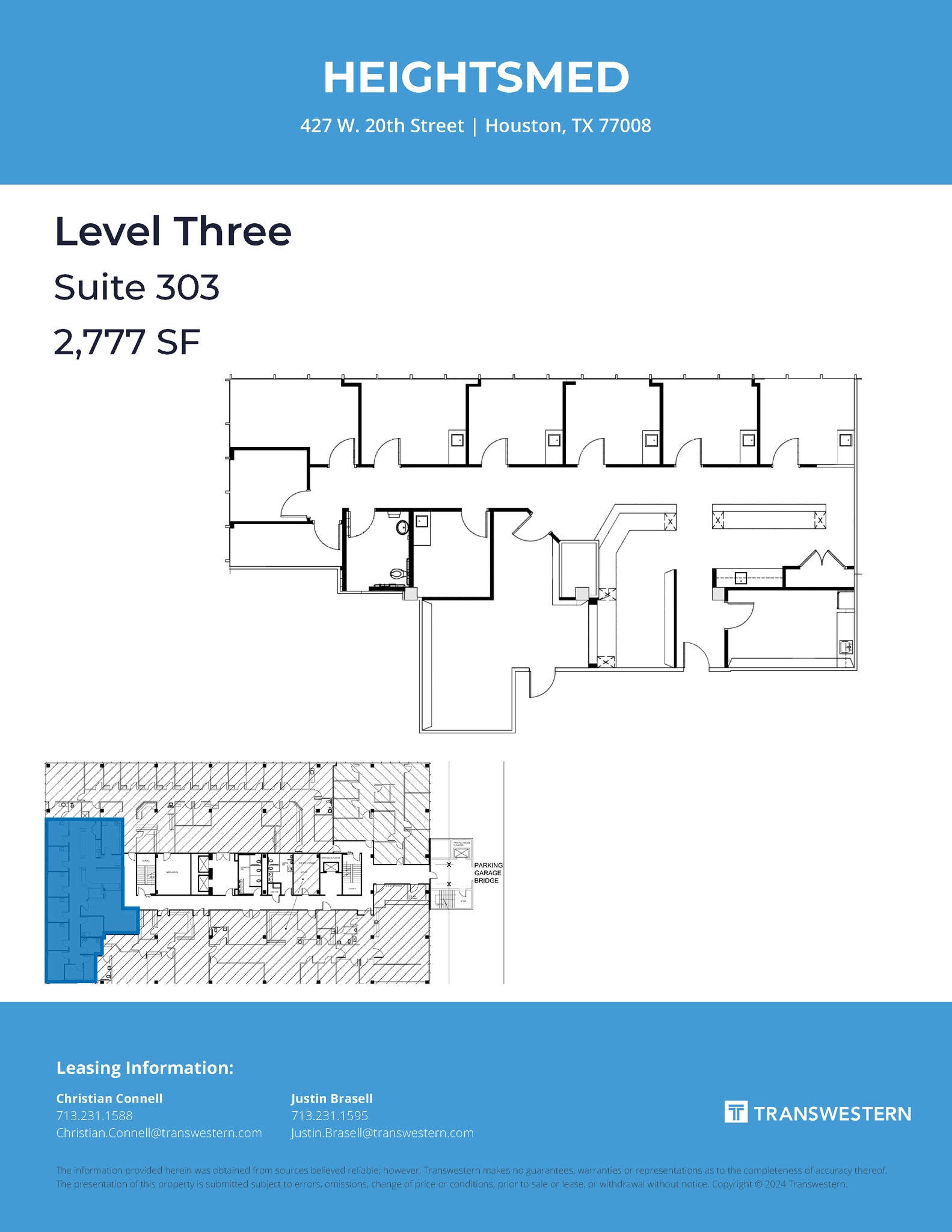 427 W 20th St, Houston, TX à louer Plan d’étage– Image 1 sur 1