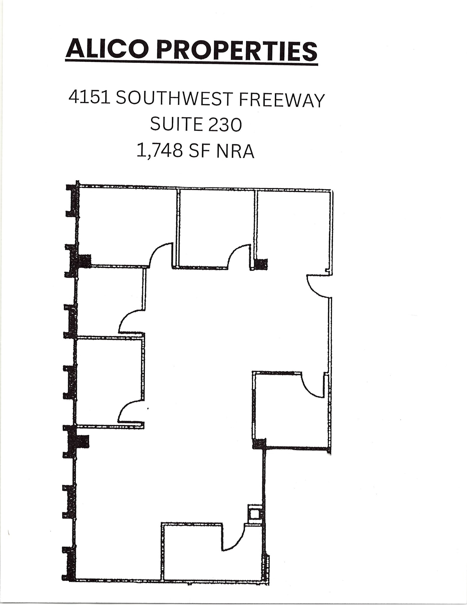 4151 Southwest Fwy, Houston, TX à louer Plan d’étage– Image 1 sur 1