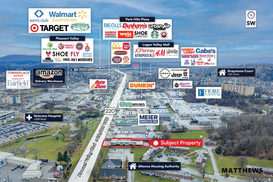 2802 Pleasant Valley Blvd, Altoona, PA à vendre - Photo de l’immeuble – Image 3 sur 3