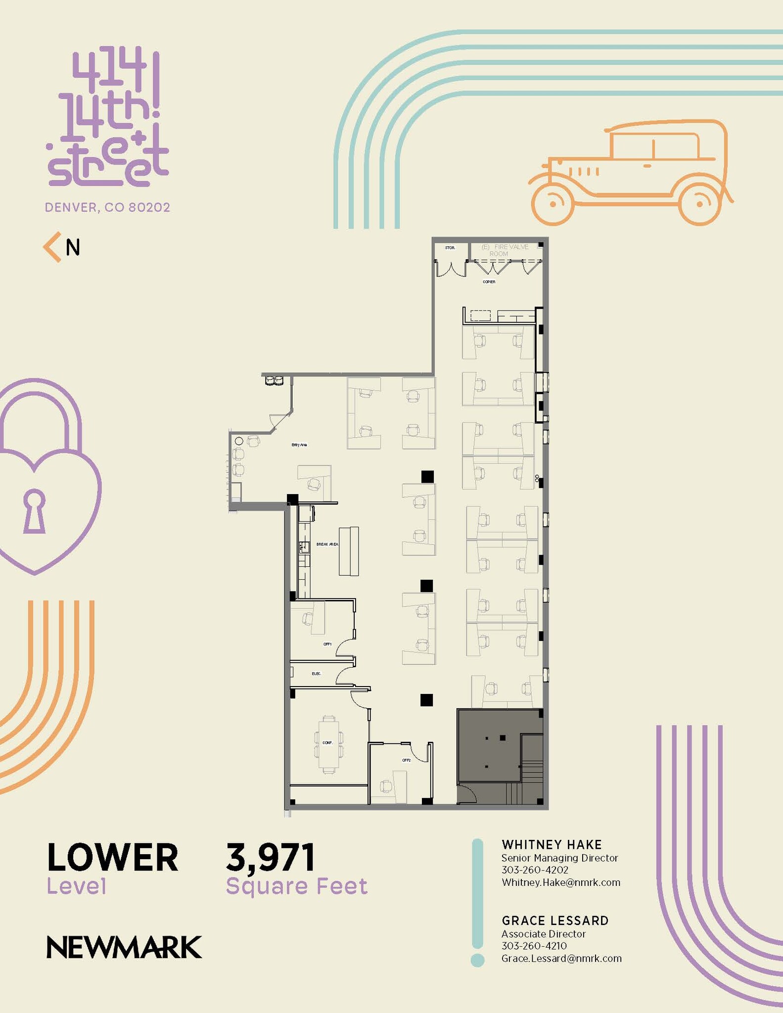 414 14th St, Denver, CO à louer Plan d’étage– Image 1 sur 1