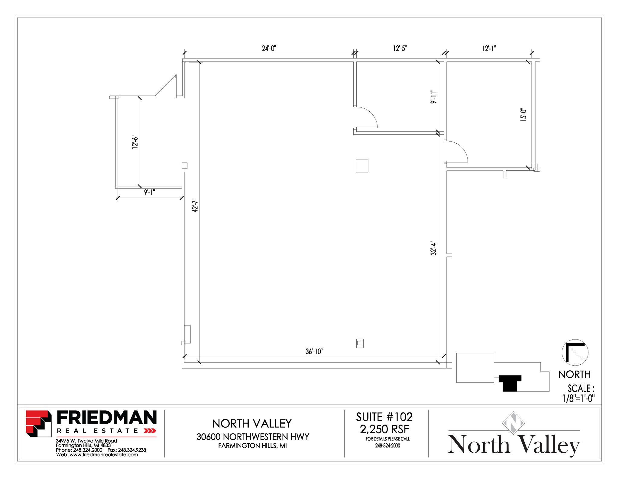 30500 Northwestern Hwy, Farmington Hills, MI à louer Plan d’étage– Image 1 sur 2