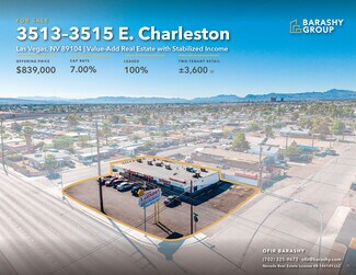Plus de détails pour 3513-3515 E Charleston Blvd, Las Vegas, NV - Local commercial à vendre