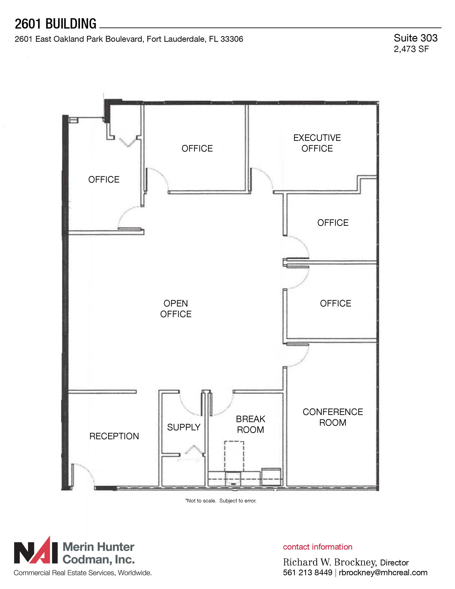 2601 E Oakland Park Blvd, Fort Lauderdale, FL à louer Plan d’étage– Image 1 sur 1