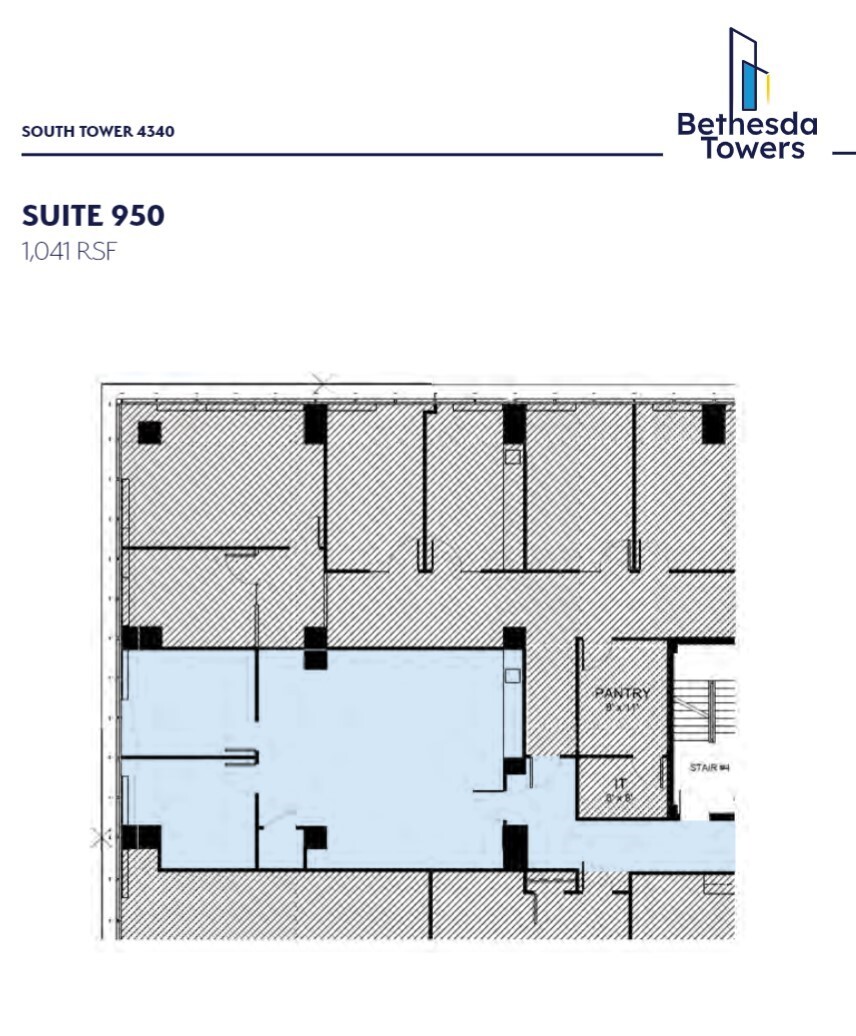 4340 East-West Hwy, Bethesda, MD à louer Plan d’étage– Image 1 sur 1